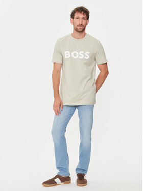 Boss Majica Thinking 1 50481923 Bež Regular Fit