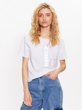 Iceberg Iceberg T-shirt 23EI1P0F013639A Bijela Regular Fit