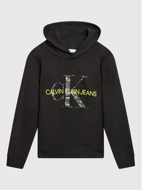 Calvin Klein Jeans Calvin Klein Jeans Суитшърт Monogram Noise Hoodie IB0IB01049 Черен Regular Fit