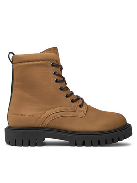 Tommy Hilfiger Tommy Hilfiger Schnürstiefeletten Casual Hilfiger Chunk Z Nbk Boot FM0FM05149 Braun
