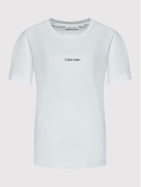 Calvin Klein Curve Calvin Klein Curve Majica Inclusive Micro Logo K20K203712 Bela Regular Fit