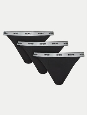 HUGO Hugo Set 3 perechi de chiloți tanga 50527212 Negru