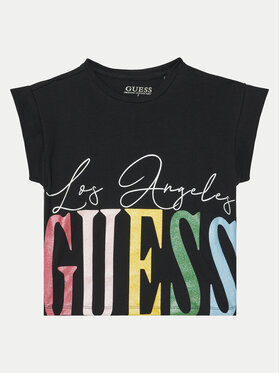 Guess Guess Тишърт J5RI00 K6YW4 Черен Boxy Fit