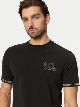 KARL LAGERFELD KARL LAGERFELD Tricou 755463 551235 Negru Regular Fit