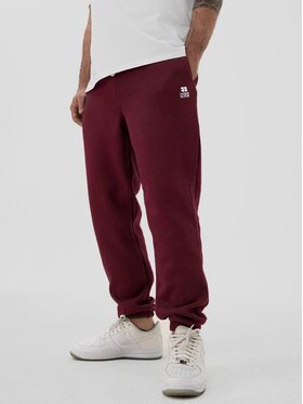 Good Luck Good Luck Spodnie dresowe Wygodne wiązane na co dzień 129935 Bordowy Regular Fit