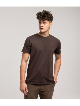 Lee Cooper Lee Cooper T-Shirt OBUTCH 0875 Brązowy Regular Fit