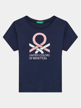United Colors Of Benetton United Colors Of Benetton T-shirt 3I1XC10H8 Tamnoplava Regular Fit