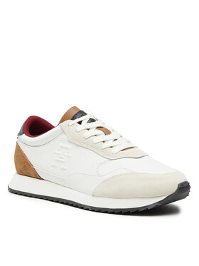 Tommy Hilfiger Tommy Hilfiger Snīkeri Runner Evo Lth Mix FM0FM04776 Balts