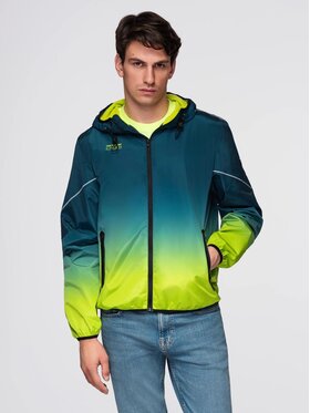 Ombre Ombre Kurtka przejściowa C641 Turkusowy Regular Fit