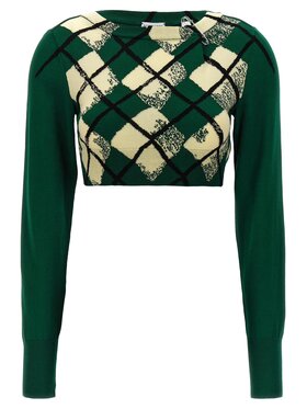 Burberry Burberry Top 8081138 Verde Regular Fit