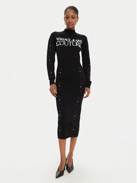 Versace Jeans Couture Versace Jeans Couture Трикотажна сукня 77HAOM11 Чорний Slim Fit