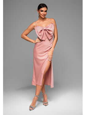 Ombre Ombre Sukienka wieczorowa LA-OM-DLR071 Różowy Regular Fit