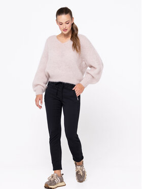 Miss LK Miss LK Spodnie materiałowe MISSLKSD Czarny Loose Fit