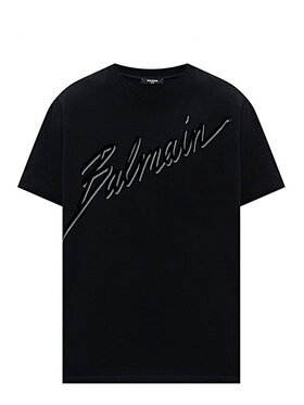 Balmain Balmain T-Shirt EH1EG Μαύρο Regular Fit