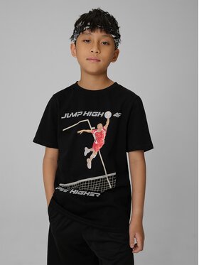 4F 4F T-Shirt 4FJRAW26TTSHM4345-20S Czarny Regular Fit