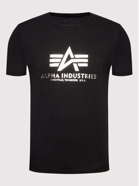 Alpha Industries T-shirt Basic Foll Print 100501FP Crna Regular Fit