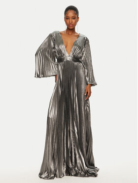 Babylon Babylon Vakarinė suknelė S00813 Sidabrinė Regular Fit