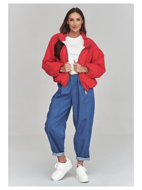 Makadamia Makadamia Kurtka przejściowa C58 Czerwony Loose Fit