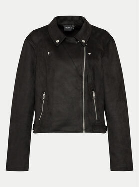 Vero Moda Curve Vero Moda Curve Μπουφάν από απομίμηση δέρματος Jose 10308583 Μαύρο Slim Fit