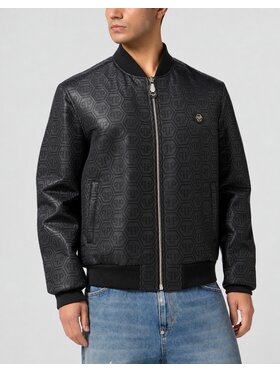 PHILIPP PLEIN PHILIPP PLEIN Kurtka bomber 31038 Czarny Regular Fit