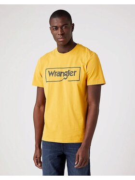 Wrangler Wrangler T-shirt FRAME LOGO TEE Giallo Regular Fit
