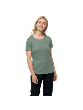 Jack Wolfskin Jack Wolfskin T-Shirt Jack Wolfskin Tech Tee W Zielony Regular Fit