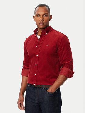 Tommy Hilfiger Tommy Hilfiger Camicia Solid MW0MW40486 Rosso scuro Regular Fit