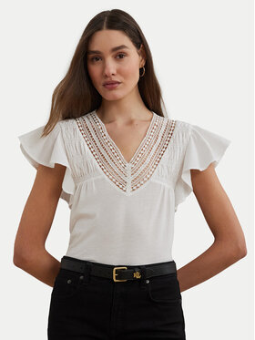 LAUREN RALPH LAUREN Блузка 200963917002 Білий Relaxed Fit