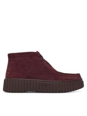 Clarks Clarks Šnurovacia obuv Torhill Moss 26329426 Bordová