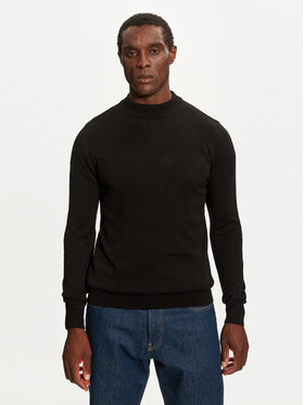 Brave Soul Brave Soul Sweater MK-230TURTLE1 Fekete Regular Fit