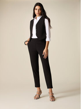 Oltre Oltre Spodnie materiałowe P273J102543N033 Czarny Regular Fit