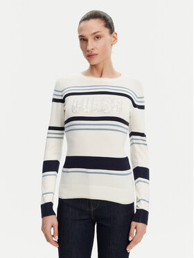 Guess Guess Sweter W5GR18 Z2NQ2 Écru Slim Fit