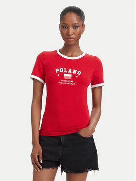 Guess Jeans Guess Jeans T-Shirt 183096 Rot Classic Fit