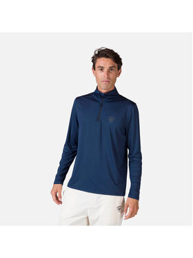 Rossignol Rossignol Longsleeve Slub 1/2 Zip Tee Granatowy Regular Fit
