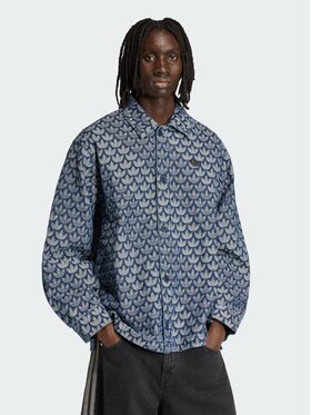 adidas adidas Koszula jeansowa 162238 Niebieski jasny Loose Fit