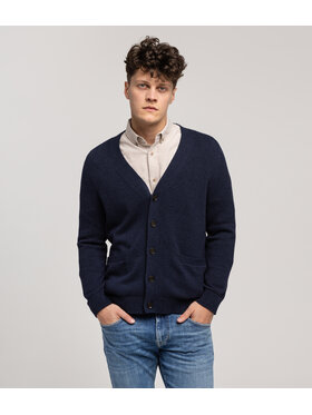 Lee Cooper Lee Cooper Kardigan JUAN 1813 Granatowy Regular Fit