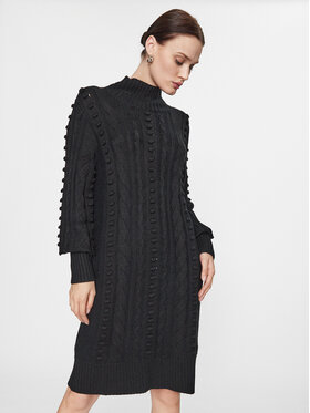JOOP! JOOP! Pletena obleka 30038701 Črna Loose Fit