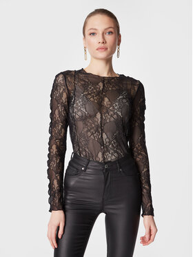 Gina Tricot Gina Tricot Bluzka Miley 18134 Czarny Regular Fit