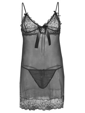 DKaren Lingerie DKaren Lingerie Komplet bielizny Amanda Czarny Classic Fit