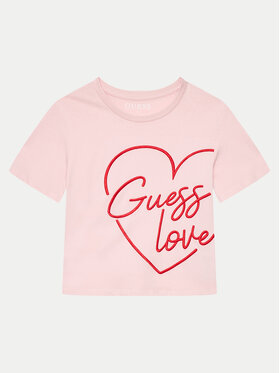 Guess Guess Футболка J4YI06 K8HM4 Рожевий Boxy Fit