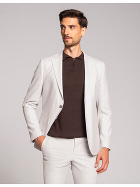 Borgio Borgio Marynarka erve_01 Szary Slim Fit