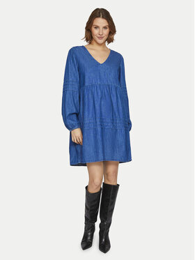 Vila Vila Rochie de blugi Rowie 14091978 Albastru Relaxed Fit