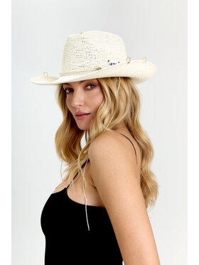 Leshka Leshka Kapelusz White Cowboy Biały