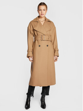 IRO IRO Cappotto di lana Kealia AR037 Marrone Regular Fit