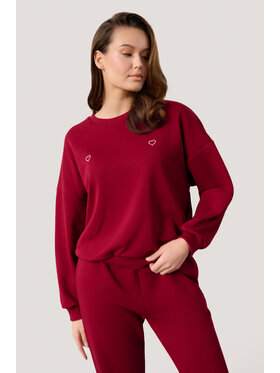 TRIPLES TRIPLES Bluza Boxy Love Red Czerwony Regular Fit
