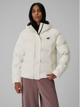 4F 4F Kurtka puchowa CITY JACKETS Beżowy Regular Fit