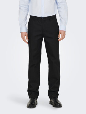 Only & Sons Only & Sons Spodnie materiałowe Edge-Ed 22024468 Czarny Relaxed Fit