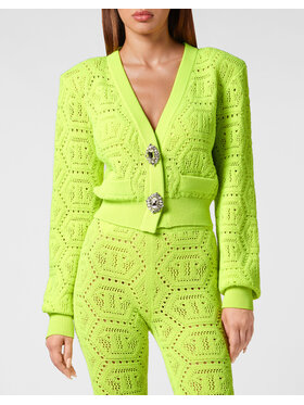 PHILIPP PLEIN PHILIPP PLEIN Kardigan 2291 Żółty Regular Fit