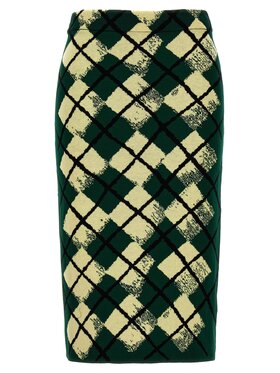 Burberry Burberry Gonna a matita 8081136 Verde Regular Fit