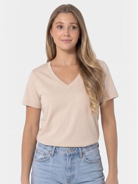 BASICLO BASICLO T-Shirt BSL-005-30 Beżowy Regular Fit